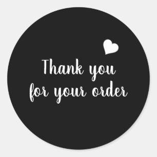 Thank You For Your Order Sticker