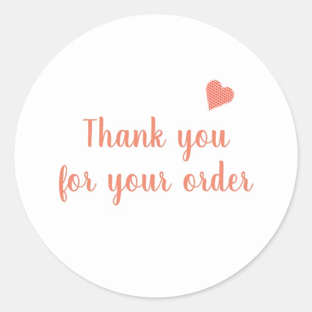 Thank You For Your Order Sticker (Front)