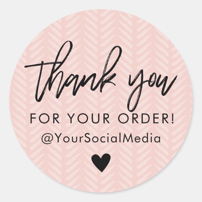 Thank You For Your Order Stickers (Front)