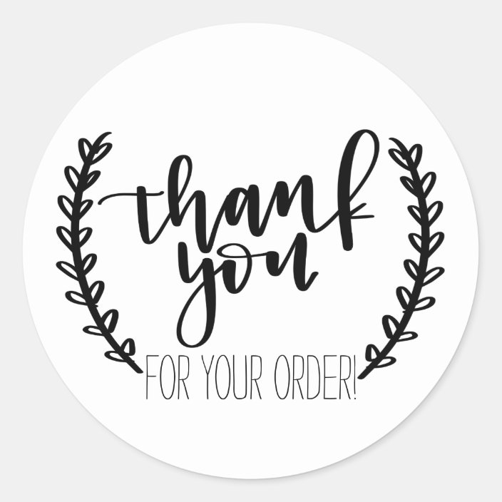 thank you for your order stickers zazzlecouk