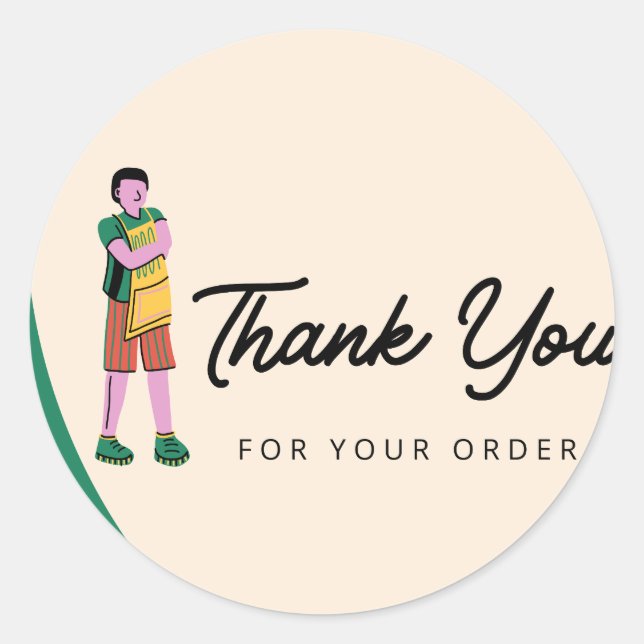 Thank you for your order stickers (Front)
