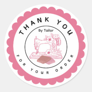Thank You For Your Order Tailor & Dressmaker Classic Round Sticker