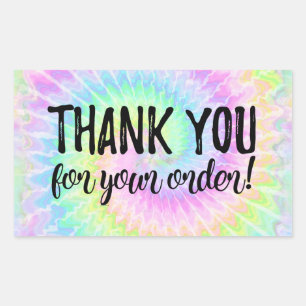 Thank you for your order tie dye label
