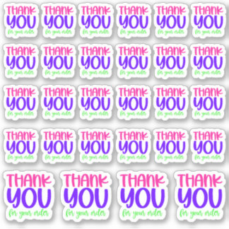Thank You For Your Order - Vinyl Sticker