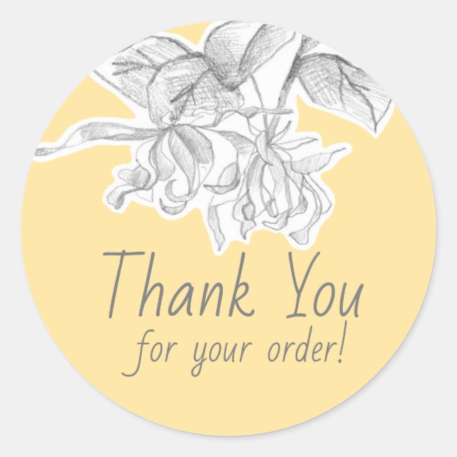 Thank You For Your Order Ylang Ylang Essential Oil Classic Round Sticker (Front)