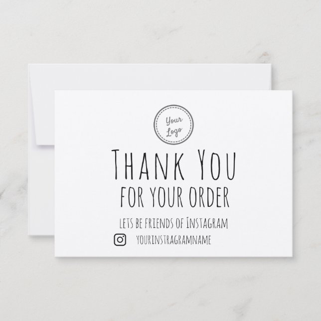 Thank You For Your Order | Your Logo | Kraft Paper (Front)