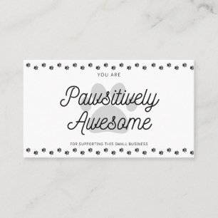 Thank you for your purchase Animal Themed  Business Card