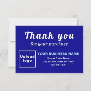 Thank You For Your Purchase Blue Flat Card