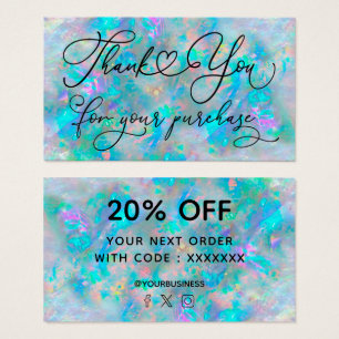 thank you for your purchase blue opal