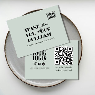Thank You for Your Purchase Business Card   Minima