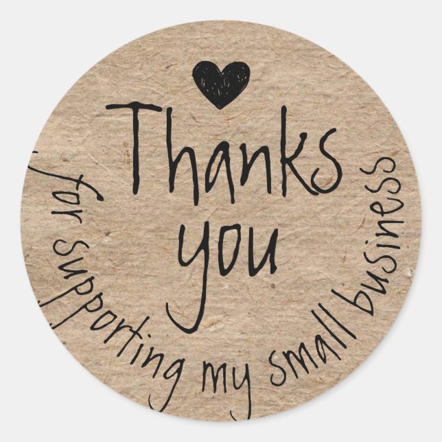 Thank You - For Your Purchase - Business Classic Round Sticker (Front)