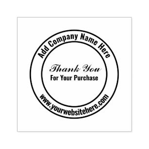 Thank You For Your Purchase Business Name Template Rubber Stamp