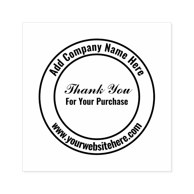 Thank You For Your Purchase Business Name Template Rubber Stamp (Imprint)