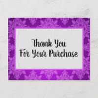 Thank You for Your Purchase Business Postcard