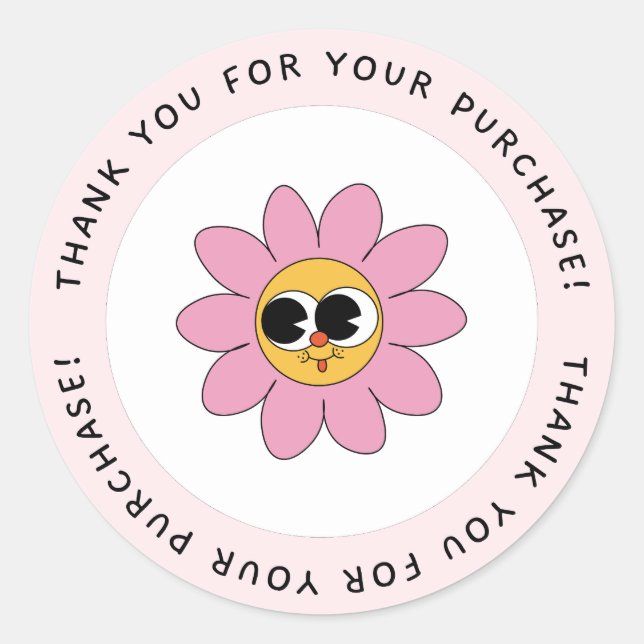 Thank you for your Purchase Business Supplies Classic Round Sticker (Front)