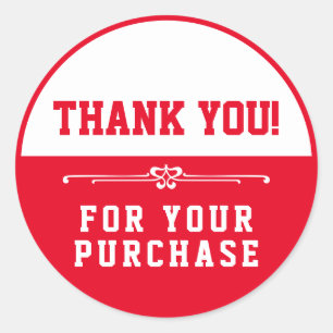 Thank you for your purchase classic round sticker