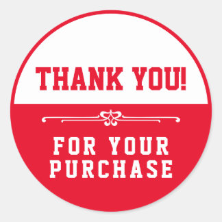 Thank you for your purchase classic round sticker
