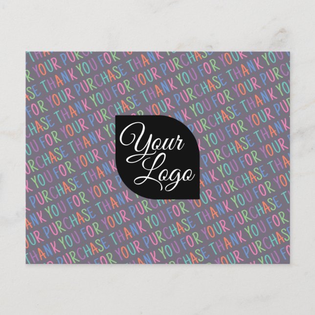  Thank You For Your Purchase Colourful Fun Add Log (Front)