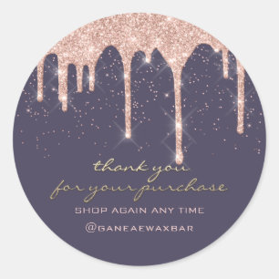 Thank You For Your Purchase Custom Retail Boutique Classic Round Sticker