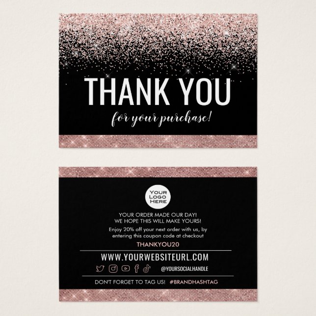 Thank You For Your Purchase Customer Discount Card (Front & Back)