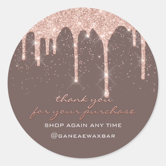 Thank You For Your Purchase Drips Retail Boutique Classic Round Sticker (Front)