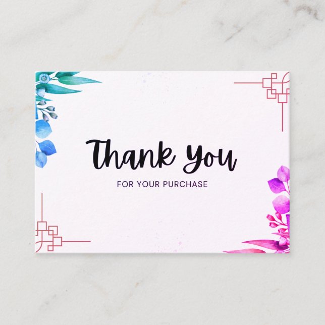 Thank You for Your Purchase! Enclosure Card (Front)
