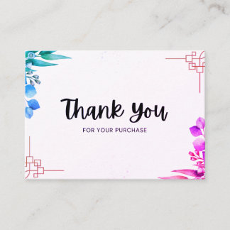 Thank You for Your Purchase! Enclosure Card