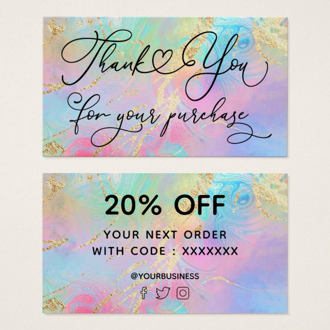 thank you for your purchase fluid marble (Front & Back)