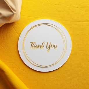 Thank you for your purchase gold rings classic round sticker