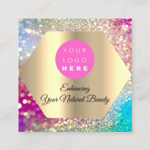 Thank You For Your Purchase Luxury Logo Square Business Card