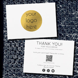 Thank You For Your Purchase Order Business Card