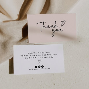 Thank you for your purchase / order business card