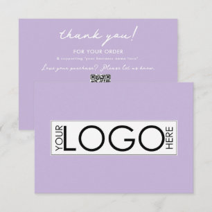 Thank You For Your Purchase Order Business Purple Card