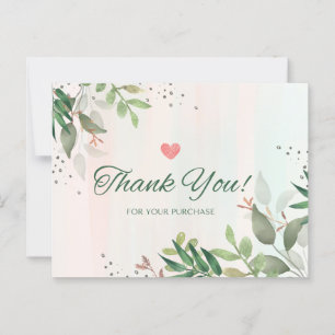 Thank you for your purchase postcard