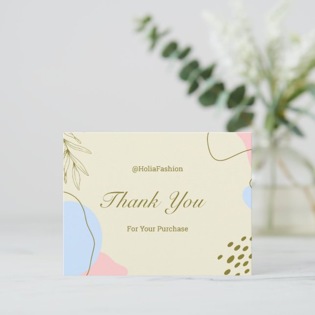 Thank You For Your Purchase  Postcard (Standing Front)