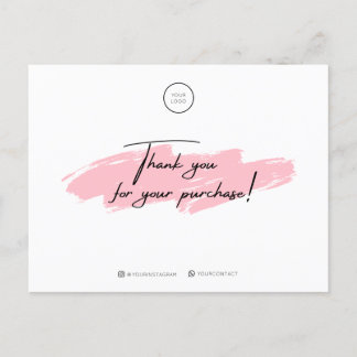 Thank You For Your Purchase Postcard