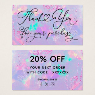 thank you for your purchase purple opal