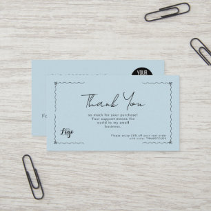 Thank You for Your Purchase Small Business Card