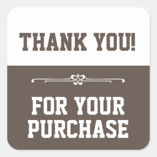 Thank you for your purchase square sticker