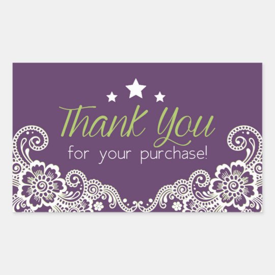 Thank You For Your Purchase Sticker Zazzle Co Uk