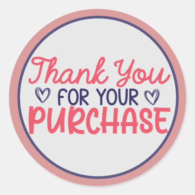 Thank You for Your Purchase Stickers (Front)
