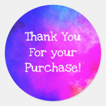 Thank you for your purchase stickers