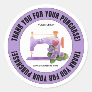 Thank You for Your Purchase Tailor Classic Round Sticker