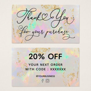 thank you for your purchase white opal