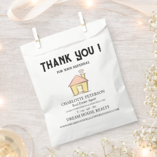 Thank You For Your Referral Real Estate Agent  Favour Bags