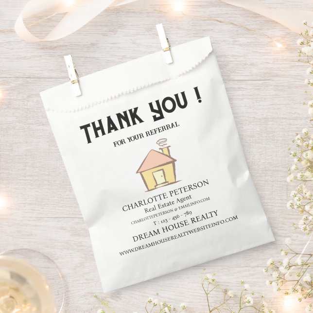Thank You For Your Referral Real Estate Agent  Favour Bags (Clipped)