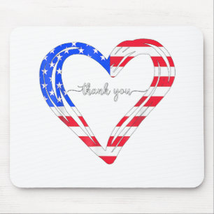Thank You for your Service American Flag Mouse Mat