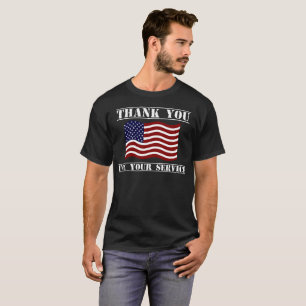 Thank You For Your Service American Flag Shirt