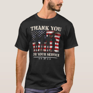 Thank You For Your Service American Flag Veterans T-Shirt