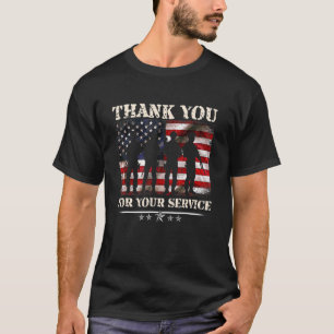 Thank You For Your Service American Flag Veterans T-Shirt